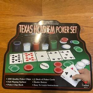 Cardinal Texas Hold'em Poker Set - Green and Red